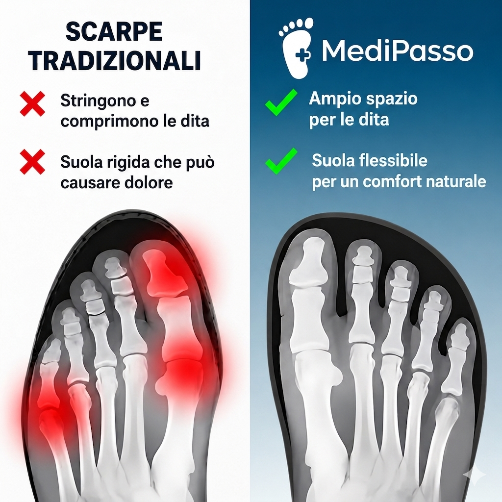 MediPasso™ - Scarpa Ortopedica Comfort e Antiscivolo