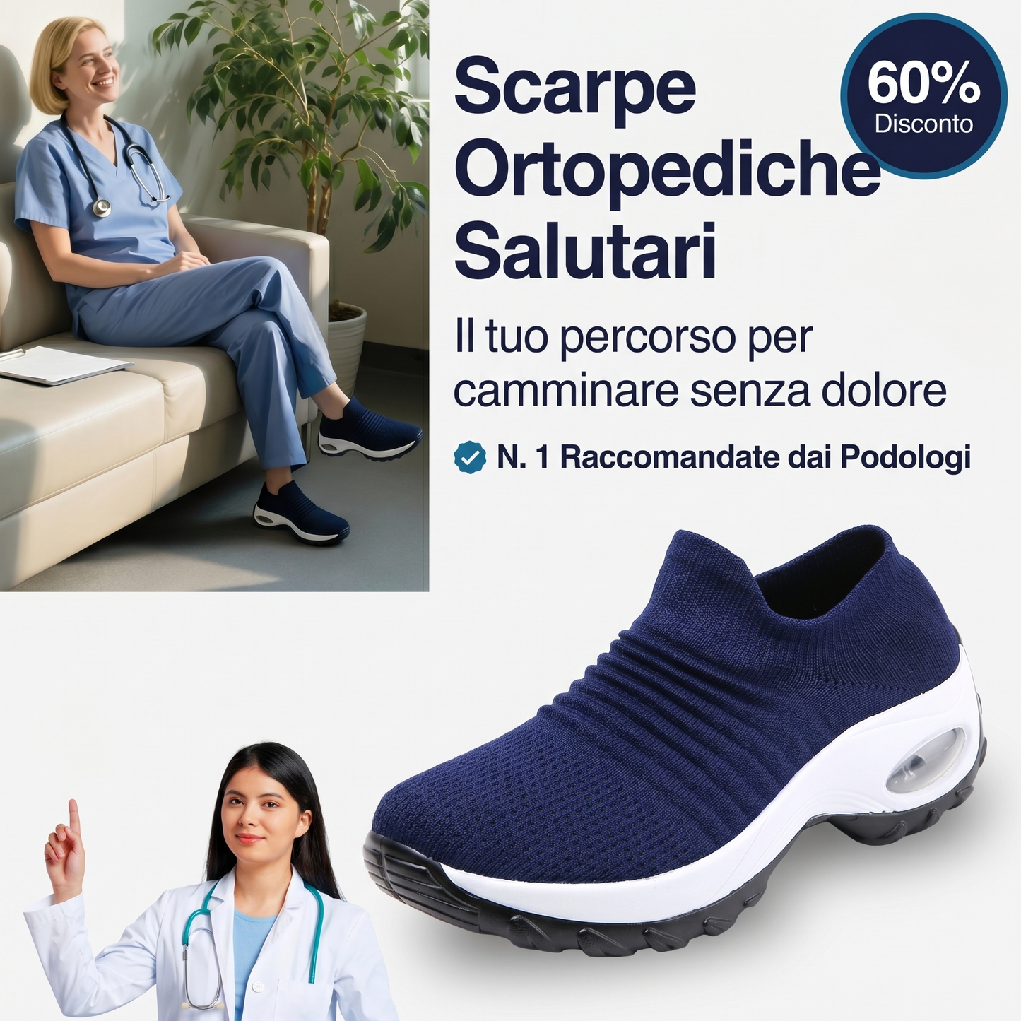 MediPasso™ - Scarpa Ortopedica Comfort e Antiscivolo